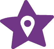 Star icon with location pointer symbol | PopUp WiFi