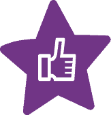 Star icon with thumbs up symbol | PopUp WiFi