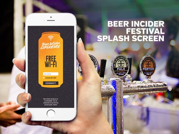 Beer InCider Festival Splash Screen | PopUp WiFi - Temporary Event WiFi