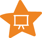 Star icon with blackboard symbol | PopUp WiFi