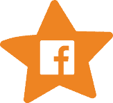 Star icon with facebook icon symbol | PopUp WiFi