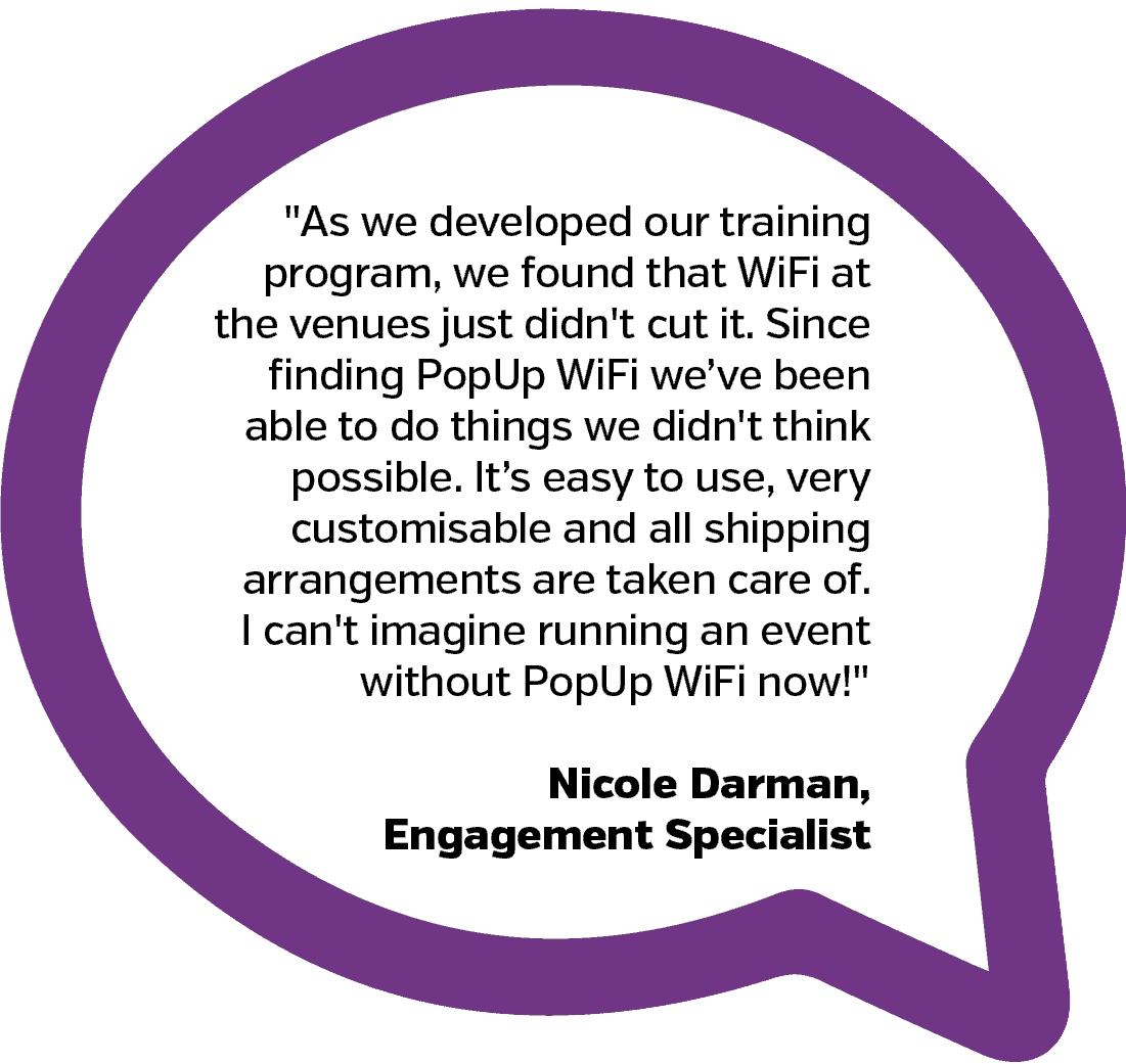 Engagement Specialist Testimonial | PopUp WiFi - Temporary Event WiFi