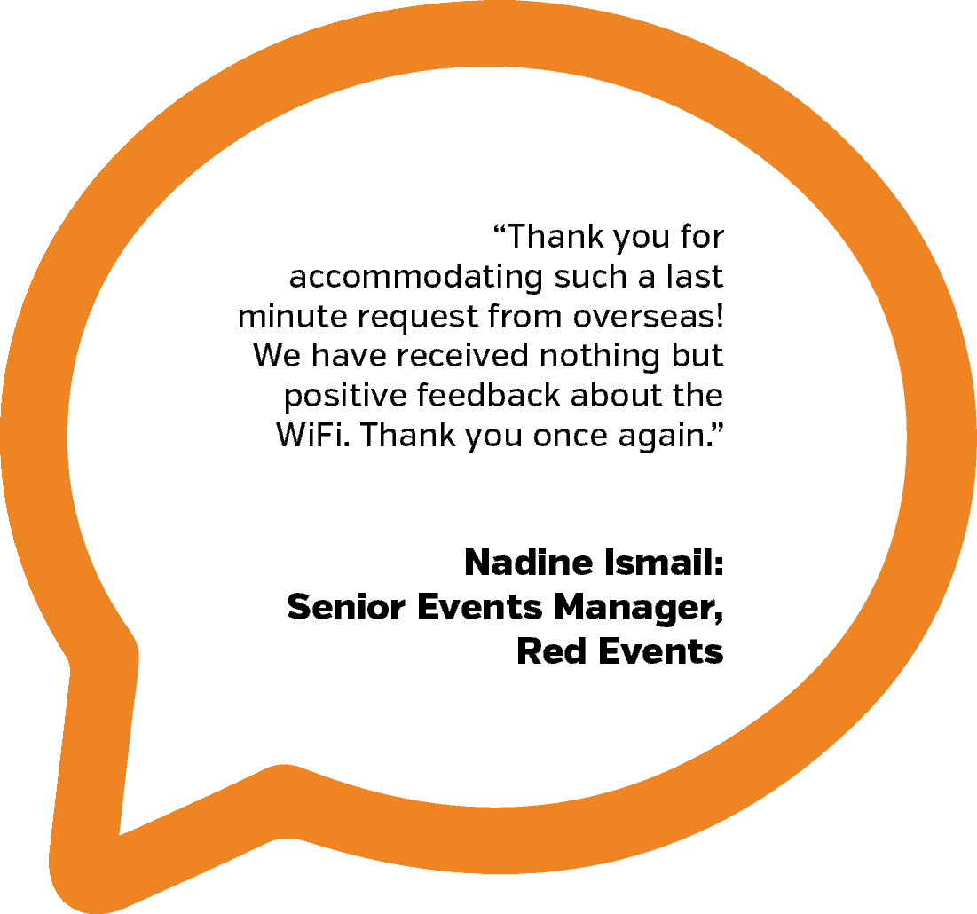 Red Events Testimonial | PopUp WiFi - Temporary Event WiFi